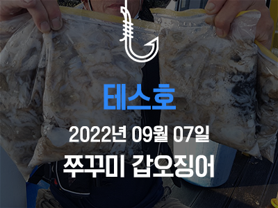 [테스호] 9월 7일 쭈꾸미 갑오징어 출조