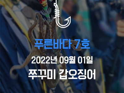 [푸른바다 7호] 9월 1일 쭈꾸미 갑오징어 첫 출조