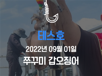 [테스호] 9월 1일 쭈꾸미 갑오징어 첫 출조