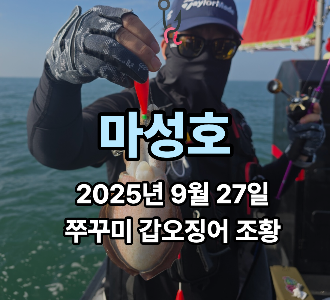 [마성호] 9월 27일 쭈꾸미 갑오징어 조황