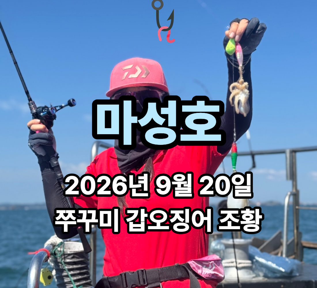 [마성호] 9월 20일 일요일 쭈꾸미 갑오징어 조황